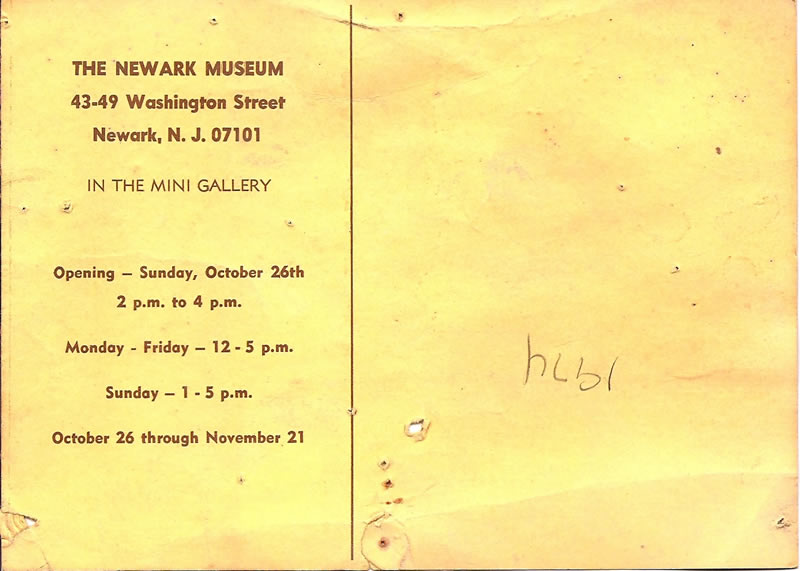 Post Card (front) for First Show "Attitudes in Clay, a Two Man Show with Tom White and Ed O'Reilly