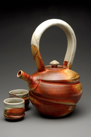 Tom White Pottery - Tea set, being shown at New Hampshire Institute of Art's Ceramics Biennial 2012
